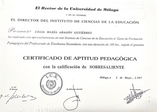 CAP por la Universidad de Málaga.